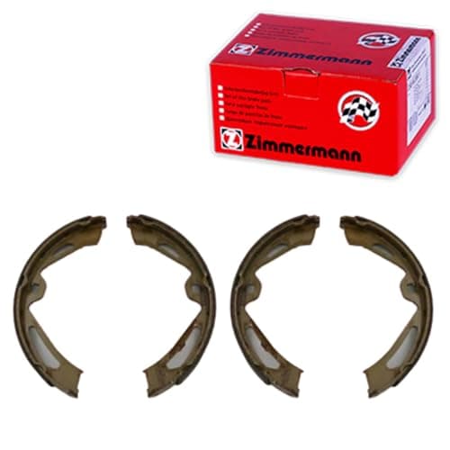 Image of ZIMMERMANN Brake shoe set for rear drum brake without lever, photo corresponds to box contents, compatible with Audi e-tron GT saloon 210 mm, 10990.161.0