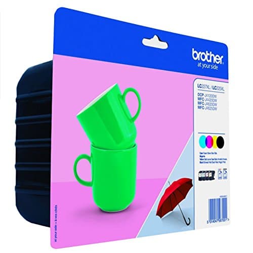 Image of Brother LC-227XLBK/LC-225XLC/LC-225XLM/LC-225XLY Inkjet Cartridge, Black/Cyan/Magenta/Yellow, Multi-Pack, High Yield, Includes 4 x Inkjet Cartridges, Brother Genuine Supplies