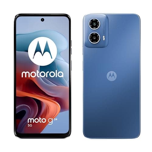 Image of Motorola moto g34 Smartphone (6,53“ HD+ Display, 50 MP Camera, 4/128 GB, 5000 mAh Battery, Android 14) Ice Blue