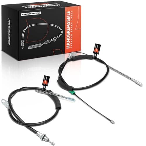 Image of Frankberg 2x Handbrake Cable Handbrake Cable Rear Compatible with Voyager IV RG RS 2.8 CRD 2.4 2.5 CRD 3.3 3.3 AWD 2000-2008 Replace# 4721028AJ 04721028AI