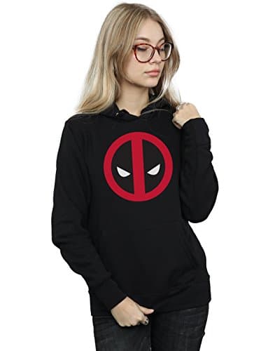 Image of Marvel Women's Deadpool Large Clean Logo Hoodie Black Small