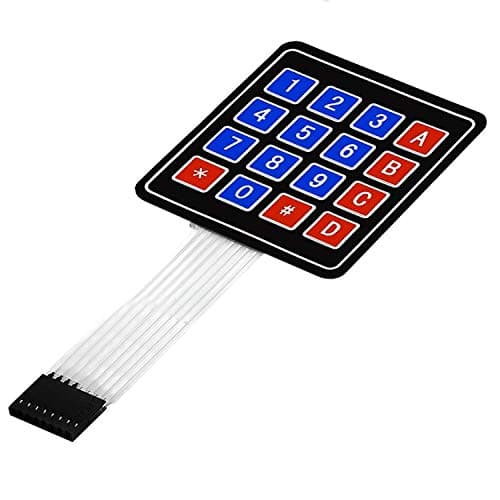 Image of AZDelivery Matrix Array 4x4 Membrane Switch 16 Key Keypad Keyboard compatible with Arduino Including E-Book!