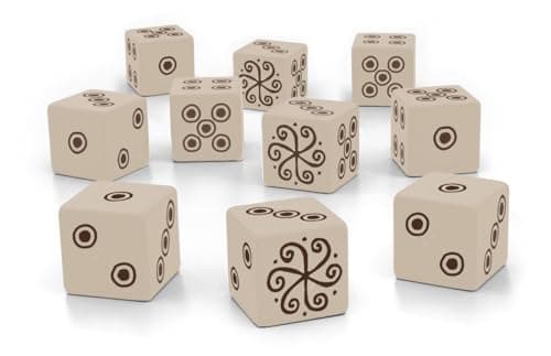 Image of Free League Vaesen: Dice Set - 10 Six-Sided Engraved Dice for Nordic Horror Tabletop Roleplaying Game