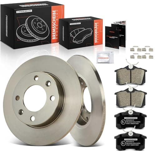 Image of Frankberg Brake Kit incl. 2x Brake Disc + 4x Brake Pad Rear Compatible with 307 Break 3E 307 CC 3B Xsara Picasso N68 C2 JM C4 Coupe LA Replace# 424990