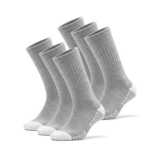 Image of AMELLE® 6 Pairs Unisex Diabetic Socks Non-Elastic Non-Binding Extra Wide Top Breathable Neuropathy Socks For Swollen Feet & Legs Full Cushioned UK 9-12 (Grey)