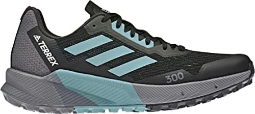Image of adidas Women's Terrex Agravic Flow 2.0 Trail Running Shoe, Black/Mint Ton/White, 9 UK