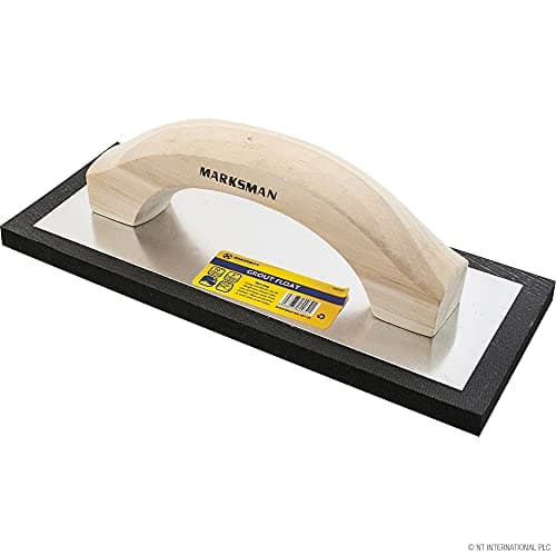 Image of Heavy Duty Grout Float Trowel - Tiling Hand Tool | Wooden Reinforced Grip Handle, Suitable for Professional or Domestic Use | for Builders & Diy Jobs