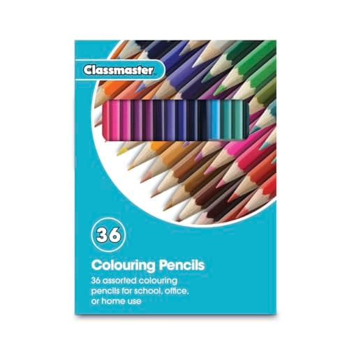 Image of Classmaster Colouring Pencils For Adults & Kids, Assorted Coloured Pencils, Long-Lasting Colouring Pencils For Children, Softer Leads For Perfect Colour Laydown, Pre-Sharpened - 36PK