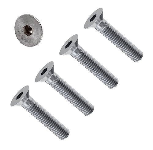 Image of TERF® M12 X 25mm Hex Socket Countersunk Machine Screw M12 (12mm) X 25mm Allen Key Bolts Hexagonal Socket Countersunk Machine Screws - Pack of 4