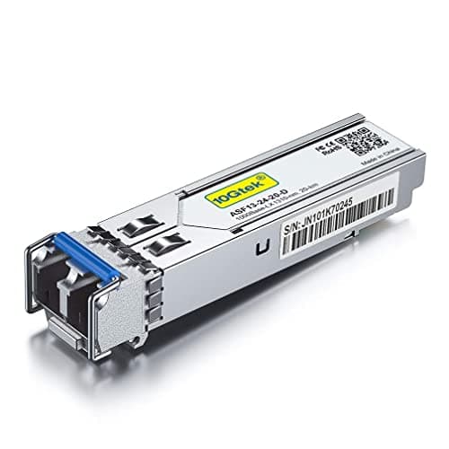 Image of 10Gtek 1G SFP LX LC Singlemode Module 10km, 1000Base-LX Mini-Gbic Transceiver Compatible for Cisco GLC-LH-SMD, Meraki, Ubiquiti UniFi UF-SM-1G, Mikrotik, Netgear, D-Link, TP-Link, Zyxel and more