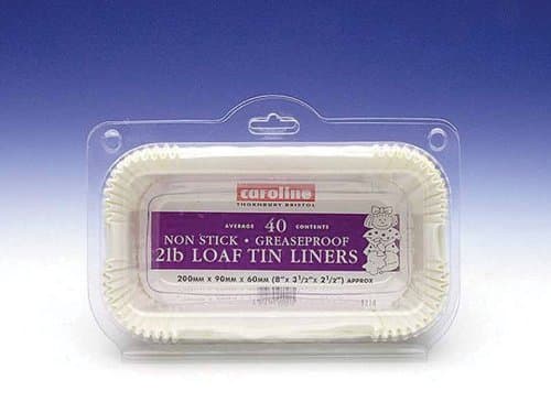 Image of 2 x Packaging Loaf Tin Liners (40) 2lb