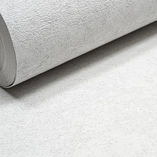 Image of SOPHIE LAURENCE Plain Pale Grey Wallpaper Textured Thick Free Match Paste Wall Lounge Hallway
