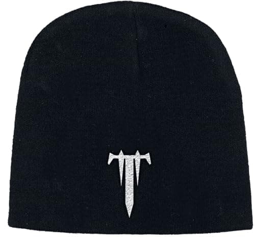 Image of Trivium Beanie Hat T Band Logo Official Black Embroidered One Size