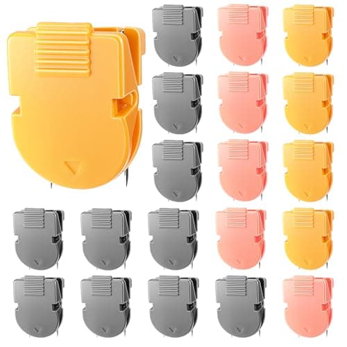 Image of Molain 20 Pcs Cubicle Clips, Multicolor Plastic Fabric Panel Wall Clips for Hanging Notes Photos Memos and Data Cables