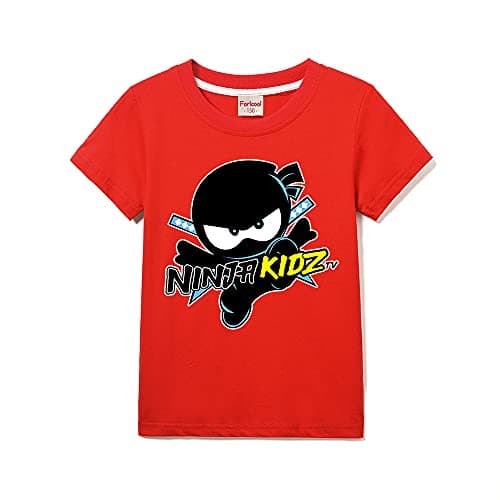 Image of Kids Casual Short Sleeve Boy's 100% Cotton Tee Girls T-Shirt (Red,9-10 Years,9 Years,10 Years)