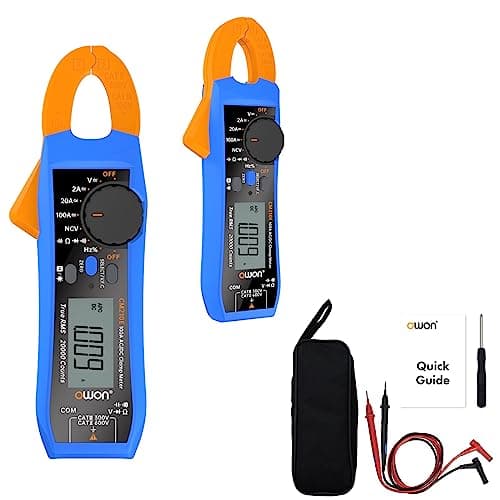 Image of OWON CM210E Mini Digital Clamp Meter 100A AC DC Current Voltage True RMS Pliers Ammeter Resistance, Capacitance, Diode Tester Multimeter