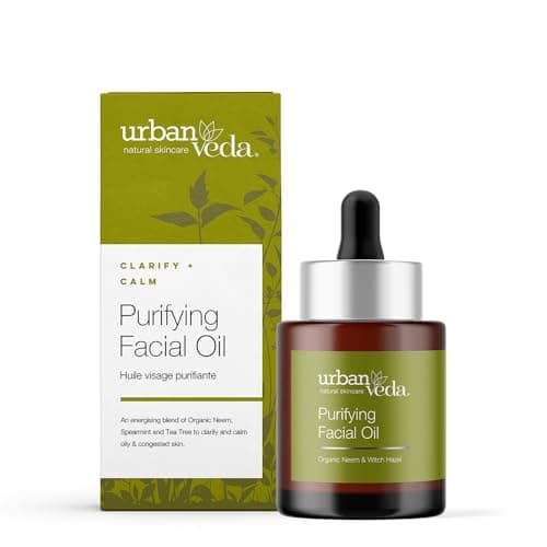 Image of Urban Veda Purifying Facial Oil | Award-winning | Natural Face oil with bio oil | For acne scar treatment | Witch hazel & Neem Oil | Teenage and Adult Acne | Vegan| Face Care | Vitamin E Oil | 30 ML