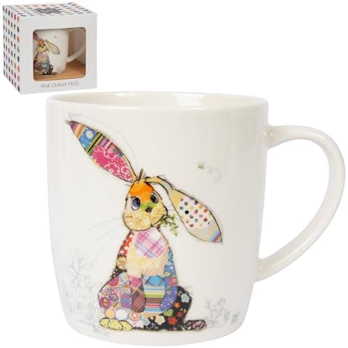 Image of Lesser & Pavey British Designed Barrel Coffee Mug | Ceramic Mugs for Home or Work | Large Mugs for Hot Drinks | Binky Bunny Tea and Coffee Cups - Bug Art
