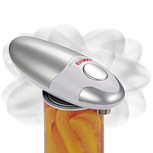 Image of Cooks Professional Electric Can Opener | Automatic Cordless Tin Opener for Arthritic & Arthritis Hands | Hands Free Operation Can Openers | One Touch Design (Silver)