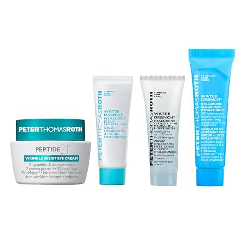 Image of Peter Thomas Roth Time For Peptide Set - Anti-Ageing & Moisturising Kit with Peptides & Hyaluronic Acid - Eye Cream, Moisturisers & Mask - Smoothing, Firming & Plumping