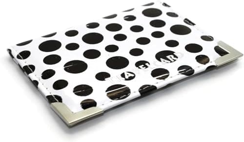 Image of HITHIKA - New Leather Oyster Travel Card Bus Pass Holder Wallet Rail Card Cover CASE (White Polka Dot)