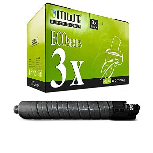 Image of 3x Kraft Office Supplies toner cartridge compatible for Ricoh Aficio MP C 3002 3502 AD replaces 841651 842016 Black