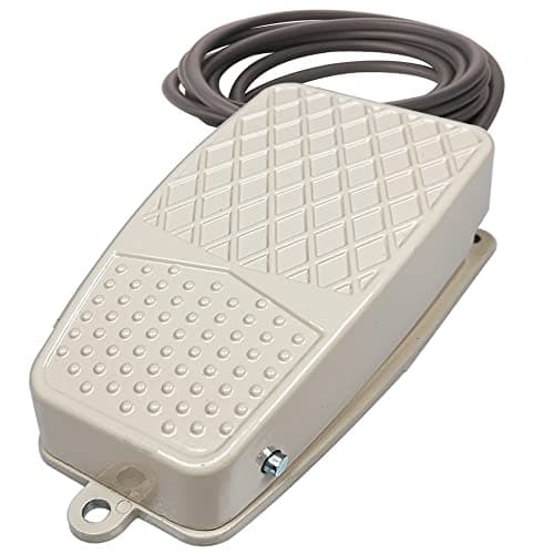 Image of Gebildet Metal 12V-24V-48V-230V/10A Foot Pedal Switch Non-slip Momentary Hands-Free Foot Switch with 100CM Cable, SPDT NO NC Power Switch Machine Control