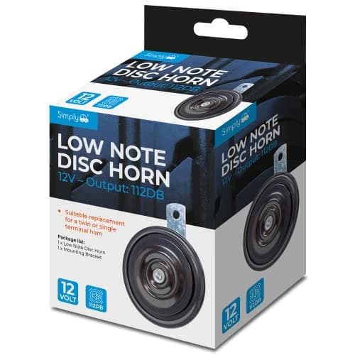 Image of Simply Auto HN53 12V Low Note Disc Horn Universal Fit 112db, black