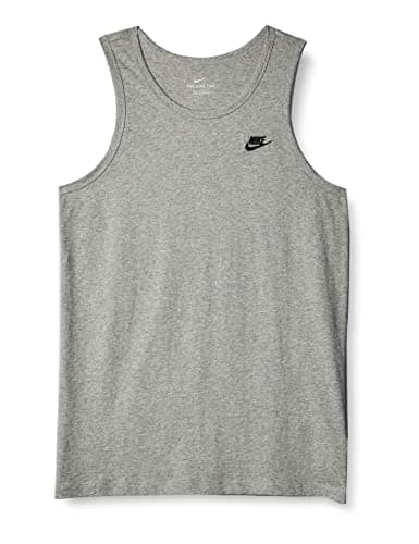 Image of NIKE Men’s M NSW CLUB T-Shirt, Grey (Dk Grey Heather/Black), S