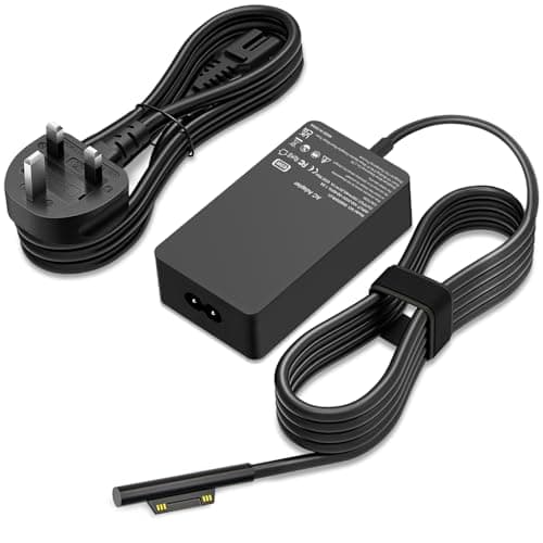 Image of GBMGLRY 65W Laptop Charger Compatible With Microsoft Surface Laptop 6, 5, 4, 3, 2, 1, Pro 10, 9, 8, 7+, 7, 6, 5, 4, 3, X Book 3, 2, 1,Funktioniert mit 65W 44W 36W 24W