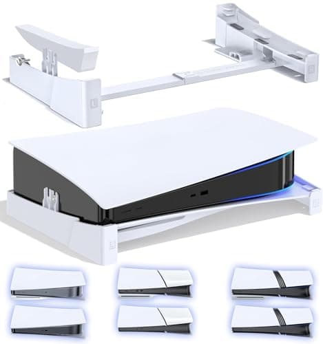 Image of OIVO PS5/Slim/Pro Horizontal Stand for Disc & Digital Console, Protective Stable PS5 Accessories Base Stand with Upgraded Support Rods on Bottom & Scalable Design for PlayStation 5 Console Faceplates