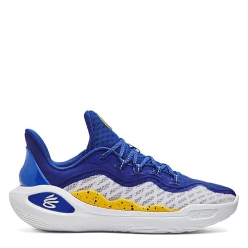 Image of Under Armour Mens Curry 11 Dub NAT Trainers White/Royal 9 UK
