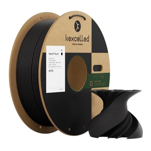 Image of kexcelled 2.85mm Matte PLA Black Filament Frosted Finish 3D Printing Aesthetic Material for Decor 1kg Spool Muted Tones FDM Printer Compatible