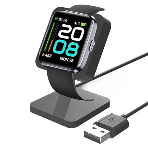 Image of for ID208/IDW208 Plus Charger Stand,Blueshaweu Charging Stand Desk Watch Stand Holder Charging Dock Station Compatible with Quican/WMK ID208 Plus 1.8"/ID208 Plus 1.8 Inches Smart Watch (Black)