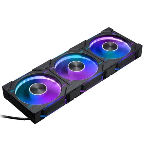 Image of Phanteks D30 Reverse Airflow 120 mm DRGB PWM Fan Triple Pack – Black, 30 mm Thick High‑Static Pressure, Daisy‑Chain Clips, HALOS D‑RGB Lighting