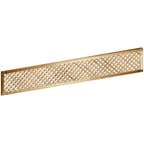 Image of Diamond Elite Privacy, 6ft x 1ft Fence Panel Trellis Topper Wooden Lattice | Decorative Fencing Topper for Outdoor Garden Wall, Pergola, & Arch (Wide: 182.8cm x High: 30cm)