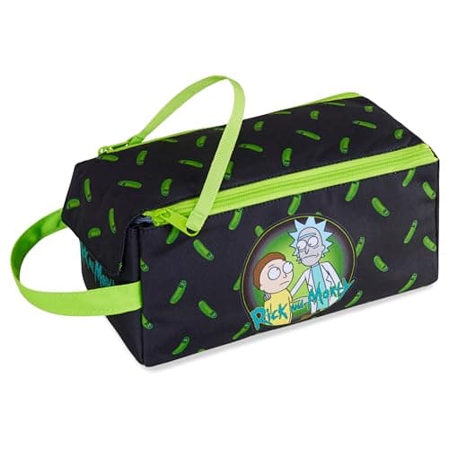 Image of Rick and Morty Toiletry Bag for Men Teenagers - Wash Bag Travel Toiletries Bag Grooming Travel Gym - Gifts for Him