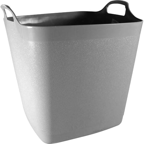 Image of Town & Country Square Flexi-Tub Bucket Garden/Home Storage 40L Hardwearing Plastic (Grey)
