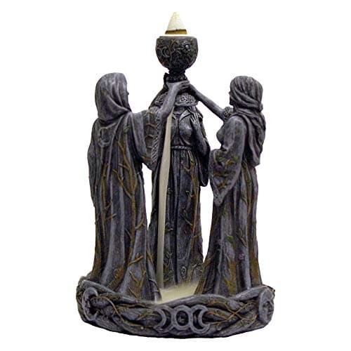 Image of Nemesis Now Mother Maiden & Crone Backflow Incense Burner 18cm Black, Resin