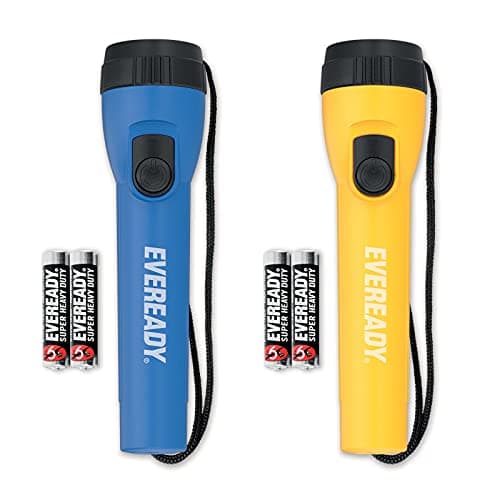 Image of Energizer Eveready LED Torch (2 Pack), Super Bright Flashlight for Outdoors, Camping and Gifts (Batteries Included), Black