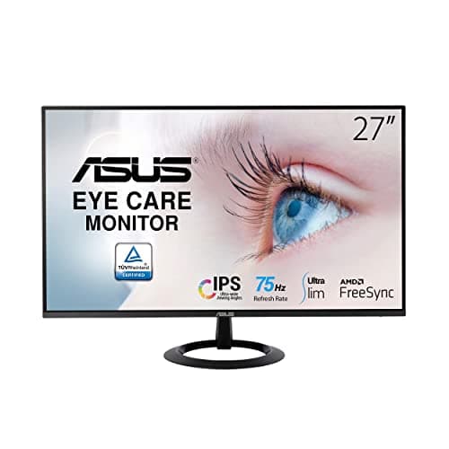 Image of ASUS VZ27EHE Eye Care Monitor – 27 inch Full HD (1920 x 1080), IPS, 75Hz, Adaptive-Sync/FreeSync™, HDMI, Low blue light, Flicker free, Ultra-slim