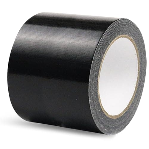 Image of KITHIOM Black Duct Tape - 75mm x 50m (Pack of 1) Gaffer Tape, Strong Adhesive Heavy Duty Waterproofs Cloth Tape for Repairing, Sealing, Indoor/Outdoor, Strapping, DIY Work, Bundling