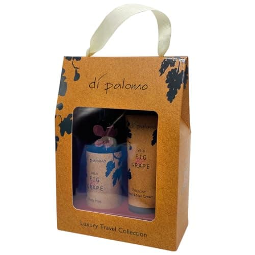 Image of Di Palomo Wild Fig & Grape Luxury Travel Collection. Hand & Body Lotion & Body Spray Gift Set. Gifts For Women, Travel Essentials Collection, Luxury Gifts for Her. Luxury Travel & Holiday Essentials.