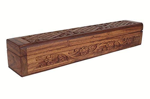 Image of storeindya Wooden Incense holder box (CARVING COFFIN)