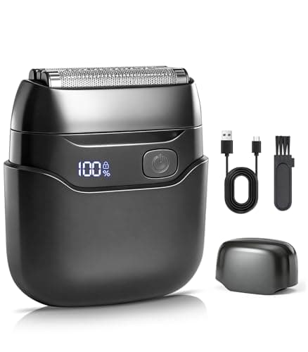 Image of Electric Razor for Men: Foil Shaver with 3 Floating Blades - IPX7 Waterproof Electric Shavers for Men Face, USB-C Fast Rechargeable & LED Power Display, Cordless Face Shaver for Travel & Home