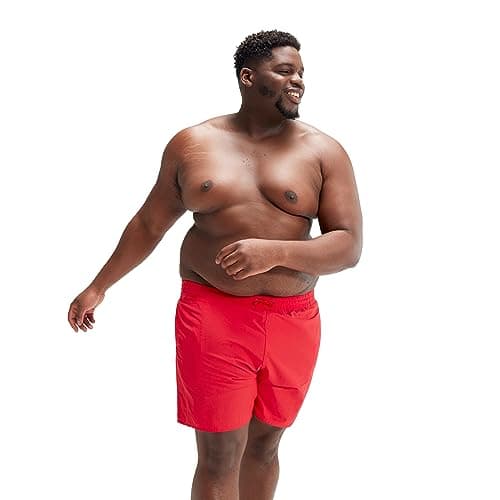 Image of Speedo Men's Plus Size Essentials 16" Swim Shorts | Watershort| Swimming Trunks | Big and Tall Swimwear Swimming Trunks Fed Red