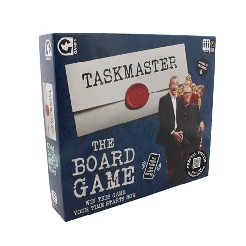 Image of Ginger Fox Taskmaster Board Game | New Content 2026 | Special Edition | Official Family Party Game | Silly Tasks and Video Challenges | Judge and be Judged | Your Time Starts Now | For Ages 8+ Years
