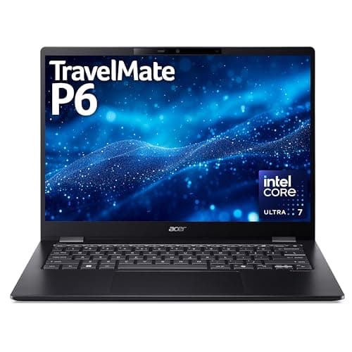 Image of acer TravelMate P6 14 AI TMP614-54 Commercial Laptop - Intel Core Ultra 7 256V, 16GB, 512GB SSD, Integrated Graphics, 14" 2.8K IPS sRGB100%, Windows 11 Pro, Black