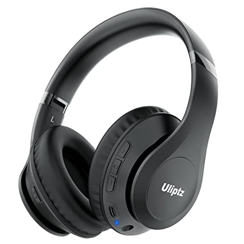 Image of Uliptz Wireless Headphones Over Ear, 65 Hrs Playtime Bluetooth Headphones, 6 EQ Modes Foldable Lightweight Headphones Wireless, Foldable Bluetooth 6.0 for Travel/Office/PC (Black)