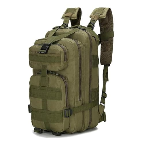 Image of Lawaia Military Backpack 30L Tactical Rucksack for Men Women Camping Bag Waterproof Backpack Mens Hiking Backpack Gym work Bag Mens Travel Rucksack 43x24x20cm back pack (Green)